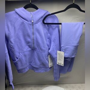 NWT Lululemon Scuba Oversized Half Zip Hoodie XS/S & Leggings Sz 4 Two Piece